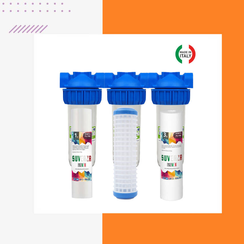 Atlas Daire Bina Sayaç Girişi 3 Aşama Su Arıtma Cihazı (Ağır Tortu ,Çamur Önleyici Yumuşatma Sistemi) - 1