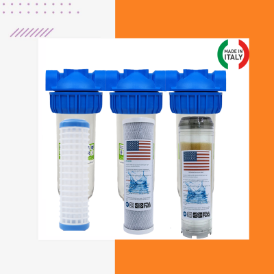 Atlas Daire Bina Sayaç Girişi 3 Aşama Su Arıtma Cihazı (Klor , Kireç , Tortu Önleyici Yumuşatma Sistemi) - Atlas Filtri