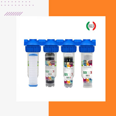 Atlas Daire Bina Sayaç Girişi 4 Aşama Su Arıtma Sistemi Yıkanabilir - Gac - Silifoz - Blok Karbon - Atlas Filtri