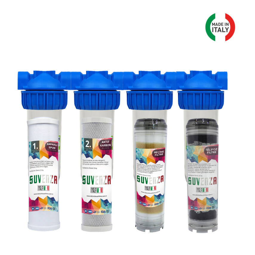 Atlas Daire Ve Bina Girişi 4 Aşamalı Su Yumuşatma Cihazı (Kapaklı Spun - Blok - Reçine - Silifoz) - 2