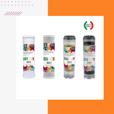 Atlas Daire Ve Bina Girişi 4 Aşamalı Su Yumuşatma Cihazı (Kapaklı Spun - Blok - Reçine - Silifoz) Yedek Filtre Seti - Suvenza