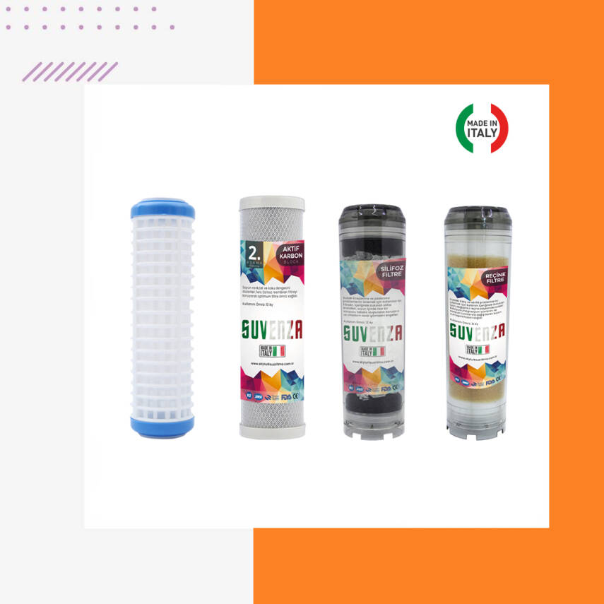 Atlas Kuyu Suyu Yumuşatma Cihazı 4lü Plus Yedek Filtre Seti - 1