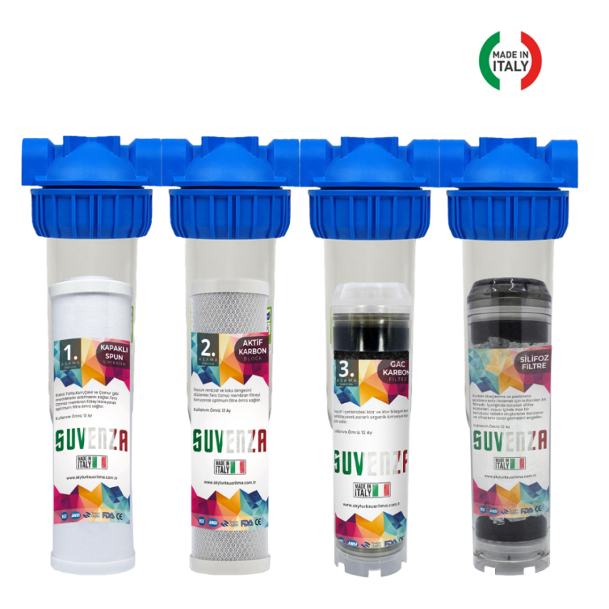 Atlas Villa Girişi 4 Aşamalı Su Yumuşatma Cihazı (Kapaklı Spun - Blok - Gac Plus - Silifoz) - 2