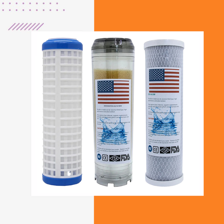 Daire Bina Sayaç Girişi 3 Aşama Su Arıtma Cihazı Yedek Filtre Seti - 1